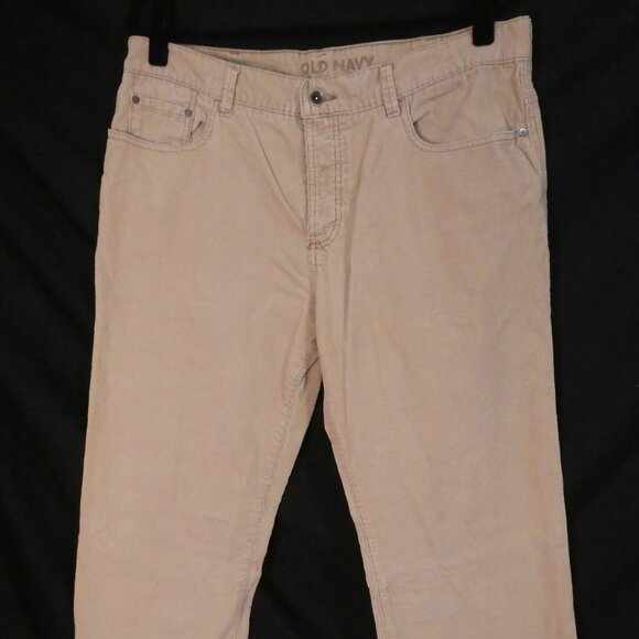 OLD NAVY - Boot-Cut | 36 x 30 | Beige Cotton Cords / Corduroy Casual Pants - Picture 6 of 15